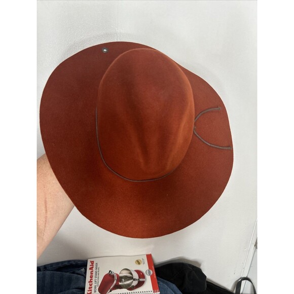 Peter Grimm True Character Burnt Umber 100% Wool Hat Wide Rim Boho Lagenlook - Picture 2 of 5